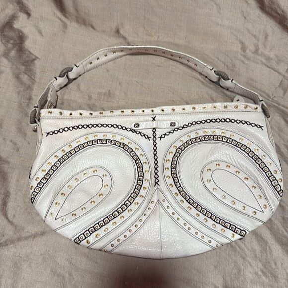 Cole Haan Off White Western Style Embellished Bag - Picture 2 of 7